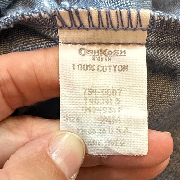 Vintage 90s OshKosh B'gosh Classic Blue Toddler Girl Overalls - Picture 7 of 7